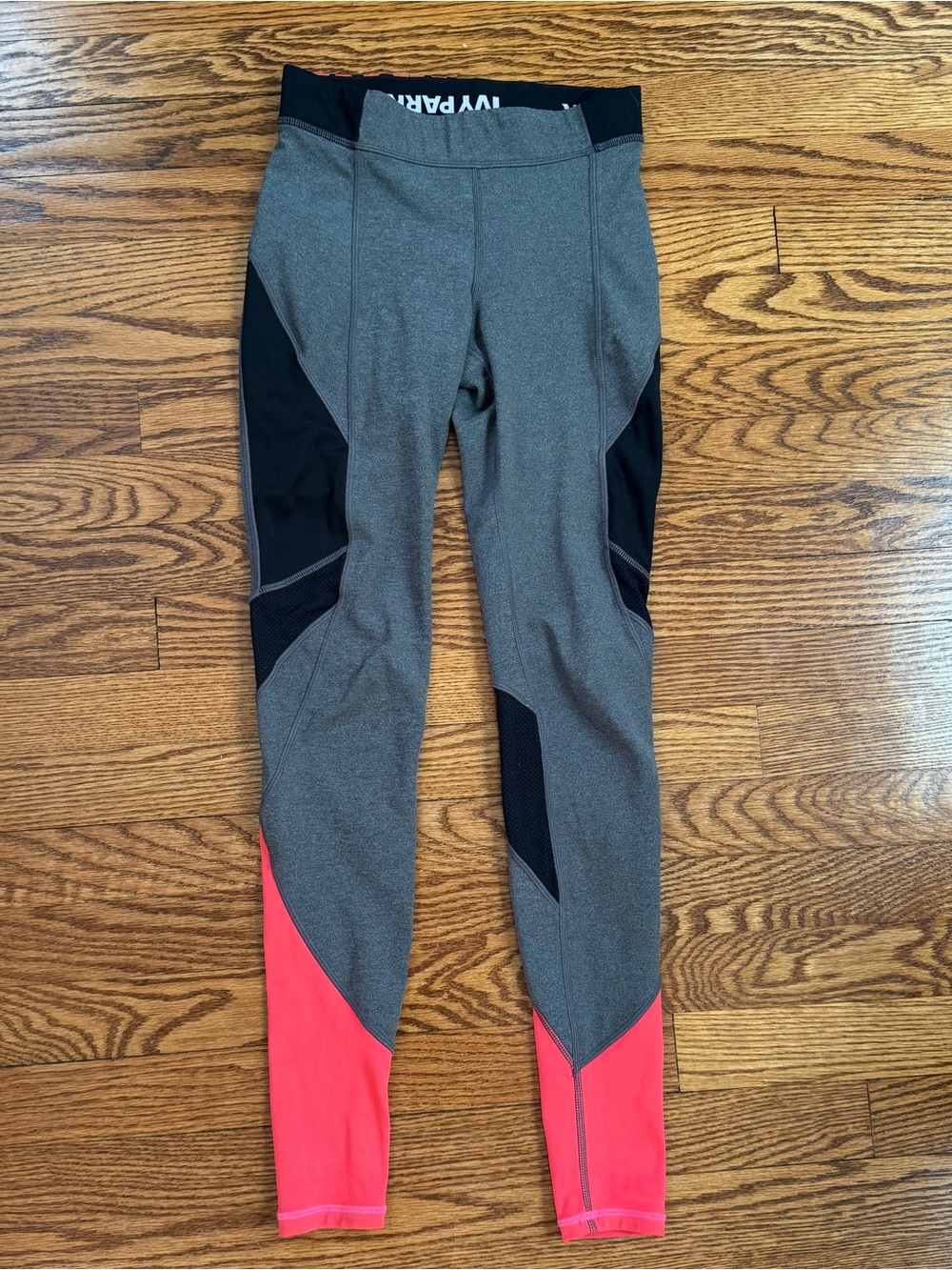 IVY PARK Beyoncé Topshop Colorblock Activewear Leggings Grey Coral Pink XXS Gym
